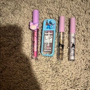 Cute Lip Gloss Set with Character Designs